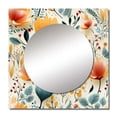 thumbnail image 2 of Designart "Composition Of Botanical Flowers In Pastel Colors III" 0 Square Mirror For Wall Decor - Large Yellow Square Mirror Printed Wall Decor - Bohemian Square Living Room Mirror, 2 of 5