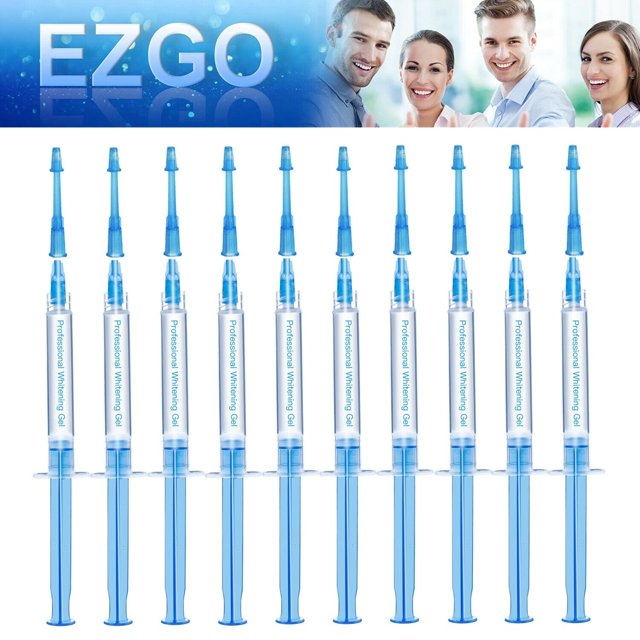 EZGO 10PC 3cc Teeth Whitening Gel, 35 Carbamide Peroxide Gels Tooth