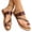 Brown, variant on Women Crisscross Flat Toe Ring Sandals Cushioned Footbed Plus Size Spring Summer Indoor Outdoor Casual Shoes,Brown