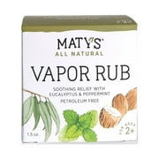 Maty's All Natural Vapor Rub Ointment, Naturally Soothing Relief, 1.5 oz Jar