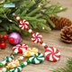 thumbnail image 5 of 6 piezas de piruletas de bastón de caramelo de Navidad, palos de meteorito, carámbanos colgantes para árbol de Navidad, remolinos de menta para decoración del hogar, Año Nuevo, Navidad, 5 of 5