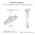 thumbnail image 4 of Rosec Jewels Engagement Ring - Teardrop Lab Diamond Ring - 5X7 MM - EF-VS Quality, 925 Sterling Silver, US 4.00, 4 of 5