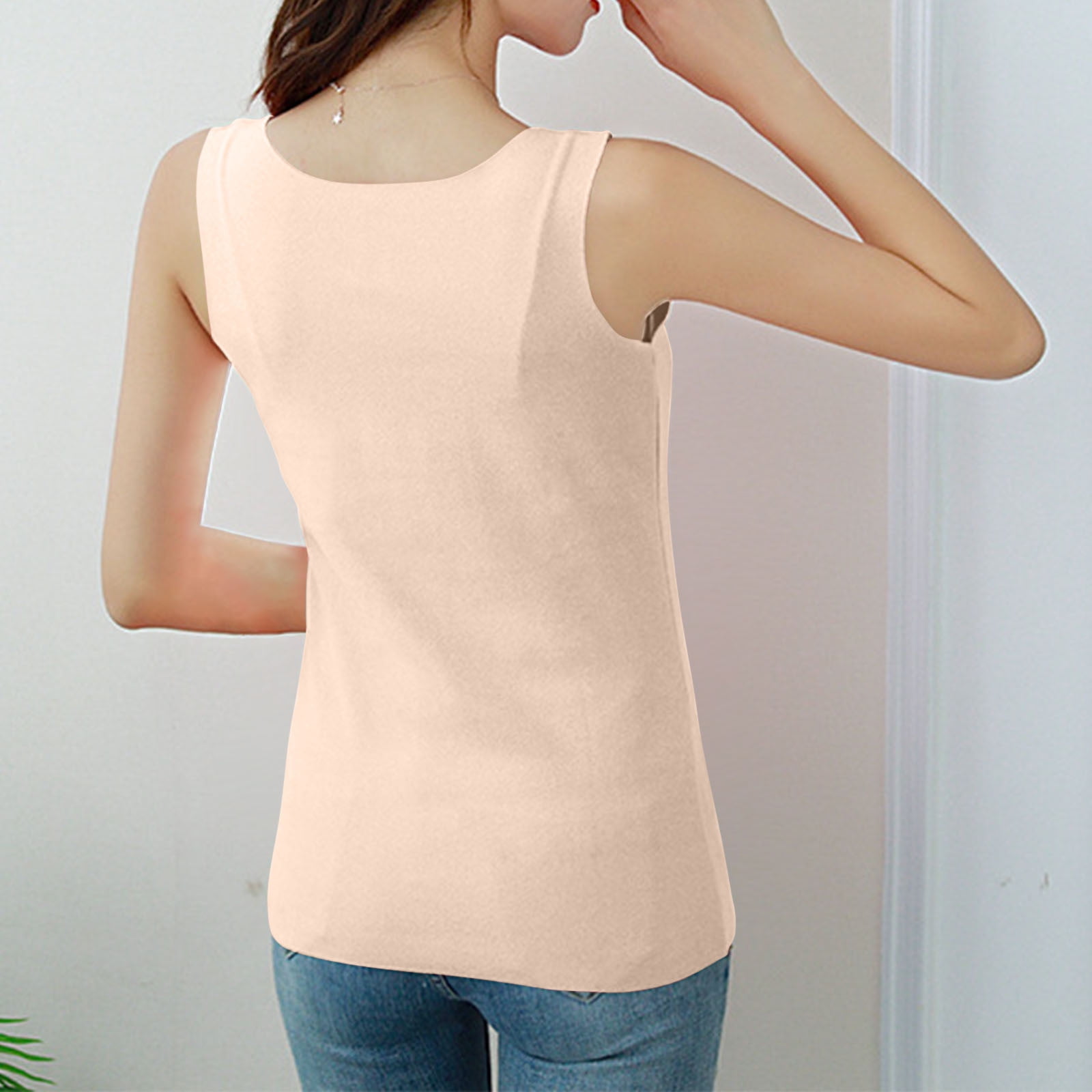 AherBiu Débardeurs en Flanelle pour Femmes Sans Manches Thermiques