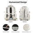 thumbnail image 6 of Backpack for Men and Women, Water Resistant College School Bag, Lightweight Travel Backpack, Large Size, Creamy White, 6 of 9