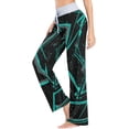 thumbnail image 3 of GZHJMY Women's Pajama Pants Grunge Geometric Pattern Comfy Stretch Sleepwear Womens Wide Leg Pants Casual Loose Yoga Sweatpants Comfy Lounge Pajama, X-Large, 3 of 7