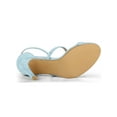 thumbnail image 5 of BLISSFUL STEP Women's Shoes Faux Suede Stiletto High Heel Open Toe Adjustable Ankle Strap Sandals  Sky Blue 6, 5 of 7