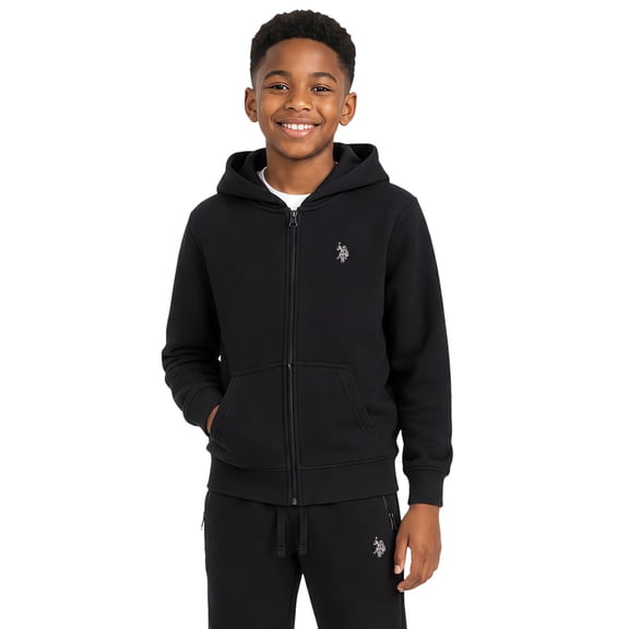 U.S. Polo Assn. Boys Fleece Zip-Up Hoodie, Sizes 4-18
