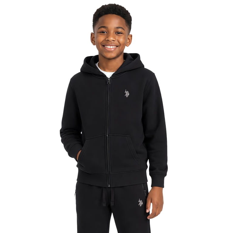 U.S. Polo Assn. Boys Fleece Zip-Up Hoodie photo 1