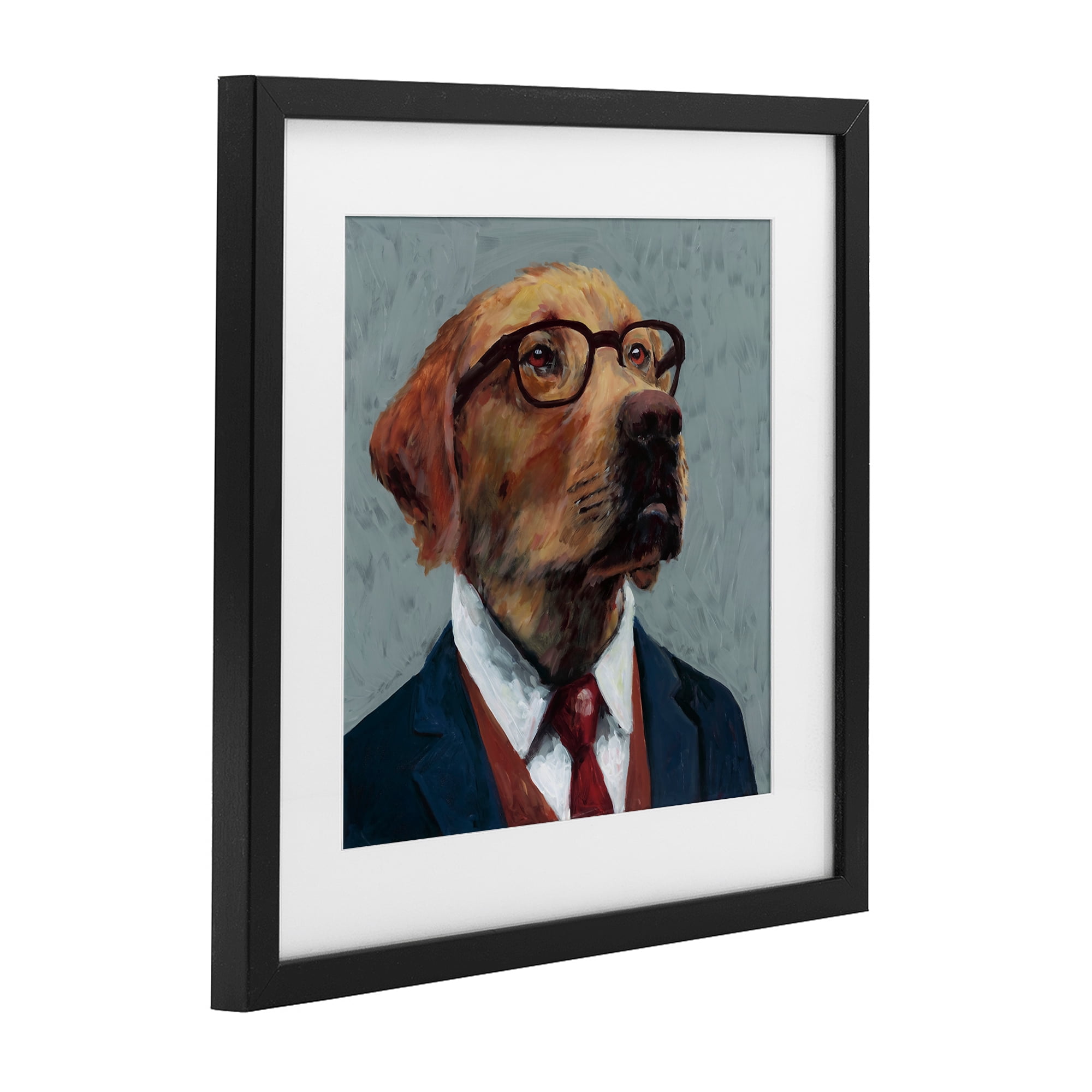 Stupell Industries Bark Kent Portrait Black Framed Print Under Glass, design by Studio Bautista