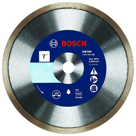 Bosch DB769 7 In. Rapido Premium Continuous Rim Diamond Blade for Glass Tile