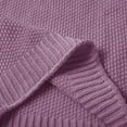 thumbnail image 5 of Sweaters For Women Knitted Thick Thread High Neck Pullover Sweater Cotton Purple Size S-5Xl Oversized Sweaters For Women, 5 of 7