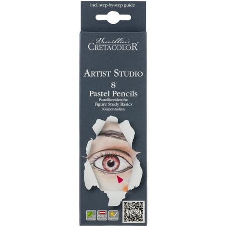UPC: 9014400217938 | Cretacolor Artist Studio Pastel Pencil Set  Artist Studio Line Pastel Pencil  Portrait  Cardboard Set of 8