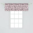thumbnail image 2 of Ambesonne Floral Valance Pack of 2, Lineart Bloom Flowers Scene, 54"X18", Pale Pink Charcoal Grey, 2 of 2