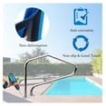 thumbnail image 3 of Pool Handrail Swimming 49x34 Stainless Steel Humanized Handle Swimming Pool Stair Rail with Blue Grip Cover Quick Mount Base Plate & Accessories for SPA Inground Pools, 3 of 8