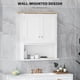 thumbnail image 4 of Gabinete de baño de pared, gabinete de baño moderno, botiquín de pared con 2 puertas, estante ajustable, sobre el inodoro, blanco, 4 of 8