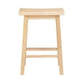 thumbnail image 3 of PJ Wood Classic 24'' Saddle Seat Kitchen Bar Stool, Natural (4 Pack), 3 of 8