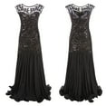 thumbnail image 6 of formal Gowns and Evening Dresses Wedding Guest Dresses for Women Vintage 1920s Sequin Beaded Tassels Party Night Hem Flapper Gown Dress, 6 of 6