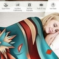 thumbnail image 3 of Nawypu  Tribal Native Stripe Aztec Print Throw Blanket Fluffy Flannel Blanket Bed Blanket Soft Lightweight for Adults Kids, 3 of 6