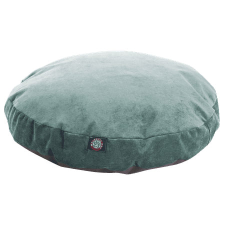 UPC: 0788995510550 | Majestic Pet | Villa Velvet Round Pet Bed For Dogs  Removable Cover  Azure  Large