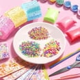 thumbnail image 5 of Glitter Bubble Nano Tape Set, Elastic Double Sided Craft Set for DIY Stress Ball Making, Nano Tape Bubble Kit with Glitter, Straw, Clamps and Stickers (Green), 5 of 7