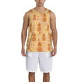 thumbnail image 4 of Easygdp Pineapples Men's Mesh Basketball Jersey Quick Drying Sleeveless Shirts Fitted Muscle Tank Tops Sport Round Neck T-Shirt - 4X-Large, 4 of 9