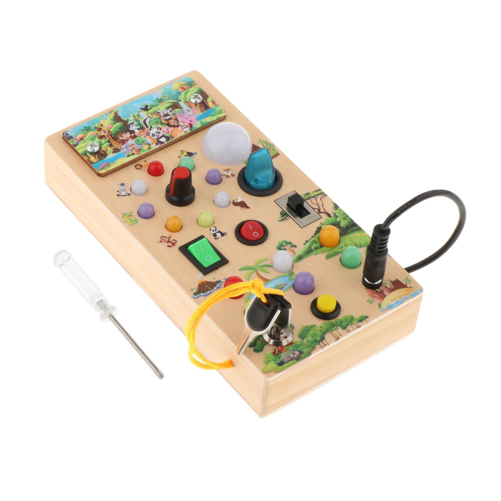 Busy Board Montessori Géant - Planche D’activités Sensorielle Avec 16 éléments (loquets, Fermetures, Engrenages…) - Jouet éducatif Bois Pour Enfant 1-3 Ans