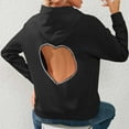 thumbnail image 5 of Sweatshirts for Women ZHUGeLI Oversized Sweatshirt Women's Fashion Long Sleeve Round Neck Sweatshirt Casual Loose Pullover Shirts Pullover Solid Color Back Cutout Womens Tops, 5 of 8