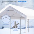 thumbnail image 3 of PEAKTOP OUTDOOR 12 x 20ft Upgraded Heavy Duty Carport,Portable Car Canopy,Garage Tent,Boat Shelter with Reinforced Triangular Beams and 4 Weight Bags,with Ground BarPeaktop Outdoor, 3 of 6