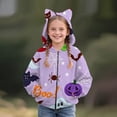thumbnail image 2 of Otqutp Toddler Girls Halloween Zip Up Hoodie Cat Ear Long Sleeve Fleece Jackets Fall Wind Resistant Warm Coats with Pockets, 2 of 4