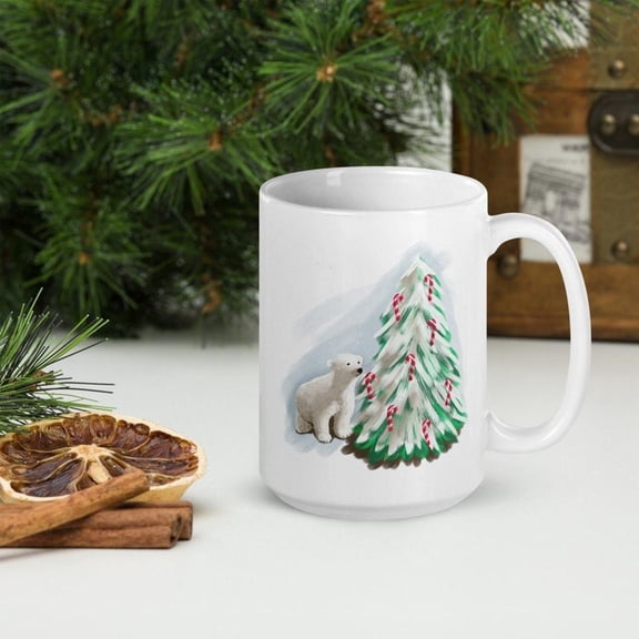 Polar Bear and CH1Ristmas Tree Mug 11oz or 15oz gift
