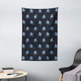 thumbnail image 1 of Octopus Tapestry, Watercolor Ocean Inhabitants Marine Inspired Illustration Abstract Silhouettes, Wall Hanging for Bedroom Living Room Dorm Decor, 40W X 60L Inches, Blue Dark Blue, by Ambesonne, 1 of 2
