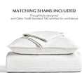 thumbnail image 5 of EVERGRACE Cotton Sateen Quilt Set Queen Size, Pre-Washed Cotton Channel Stitch Coverlet Bedspread, 3 Pieces Lightweight Soft Bedding Sets for All Season, with 2 Pillow Shams, Bright White, 5 of 8