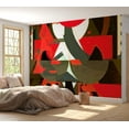 thumbnail image 6 of Tiptophomedecor Abstract Wallpaper Wall Mural - Art Composition In Red, 6 of 7