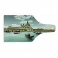 thumbnail image 1 of Venice Cutting Board, Santa Maria Della Salute by the Grand Canal Aerial View Image Italia, Tempered Glass Cutting and Serving Board, Wine Bottle Shape, Turquoise Bluegrey Beige, by Ambesonne, 1 of 1