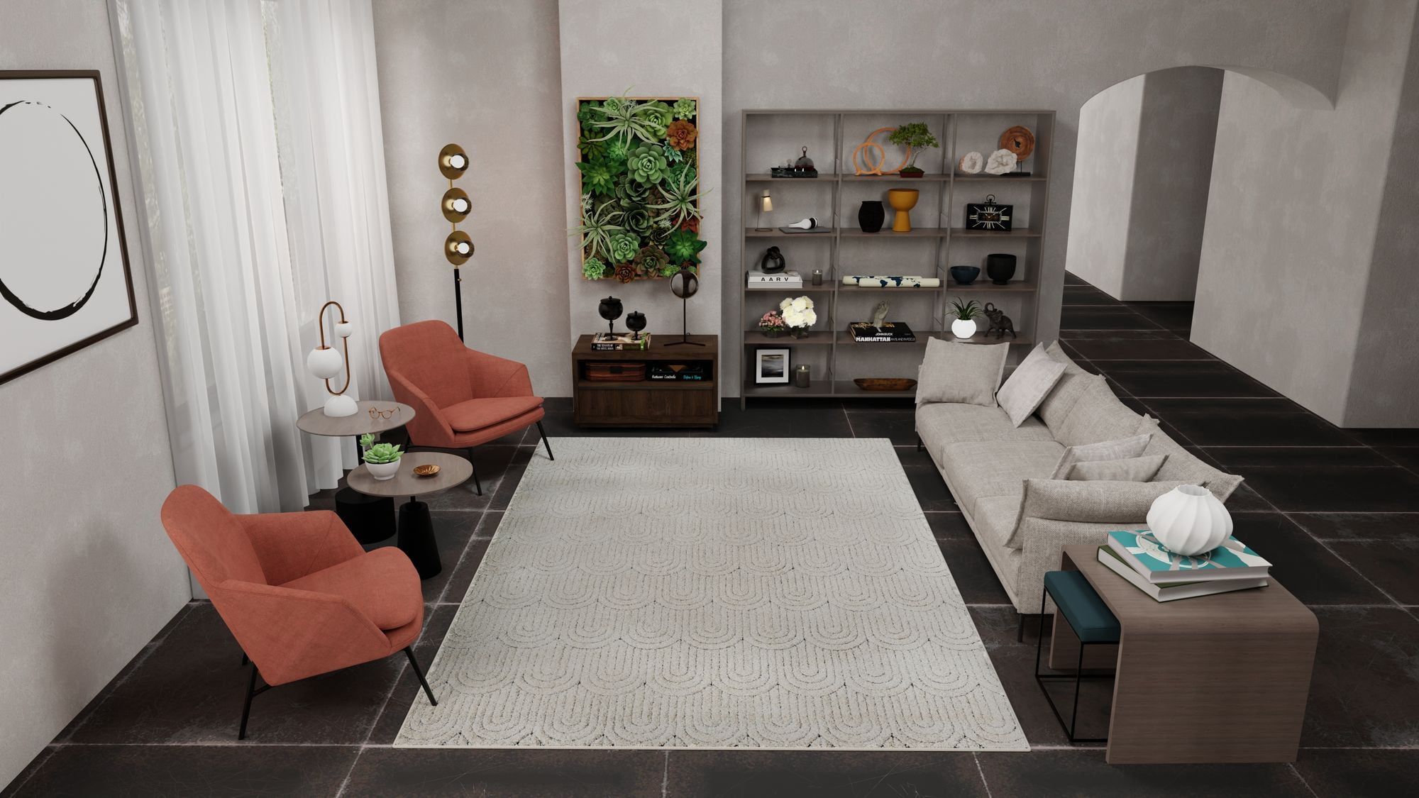 Rugs America Chanai CN40A Contemporary Geometric 8'x10' Area Rug