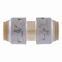Sharkbite Push-Fit Coupling, Brass, Brass UR008