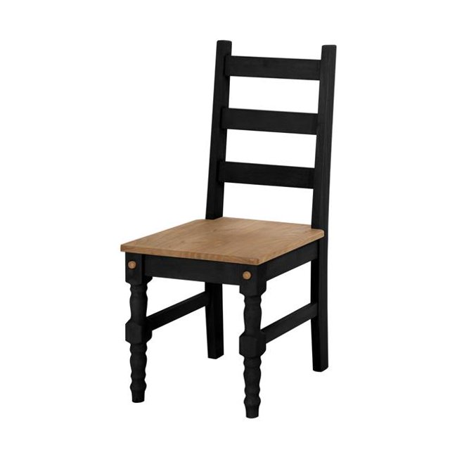 Manhattan Comfort CS10107 Jay 2 Piece Solid Wood Dining Chair in Black Wash