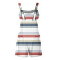 thumbnail image 3 of ASDFVBKG Womens Rompers Summer Adjustable Strap Sleeveless Overalls Casual Loose Wide Leg Plus Size Shorts Jumpers with Pockets Pink 4XL, 3 of 6