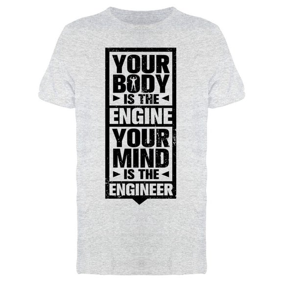 Engineer Work-out Quotes Tee Men's -Image by Shutterstock