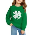 thumbnail image 4 of Mercatoo Kids St 𝐏atricks Day Sweatshirt Girls Boys Irish Cloverss Crewneck Pullover Shirts Toddler Long Sleeve Sweater Tops, 4 of 5