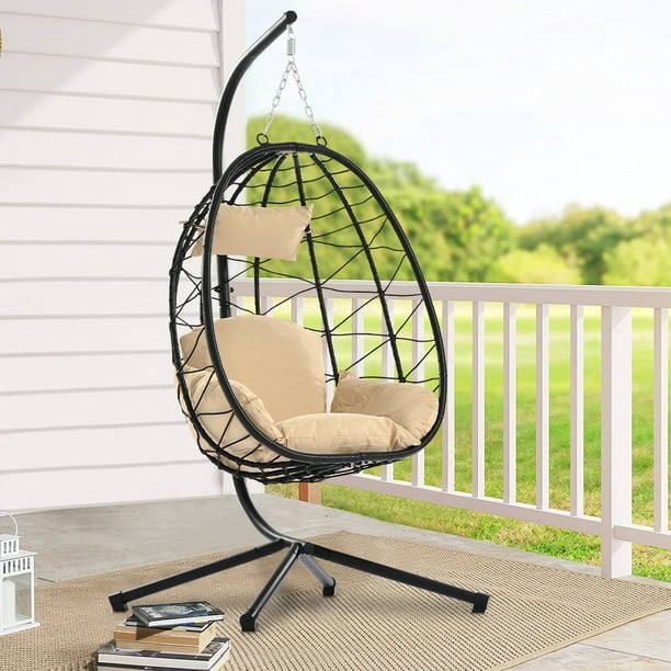 Swing Egg Chair Btmway Single Person, Single Person Swing Chair With Stand