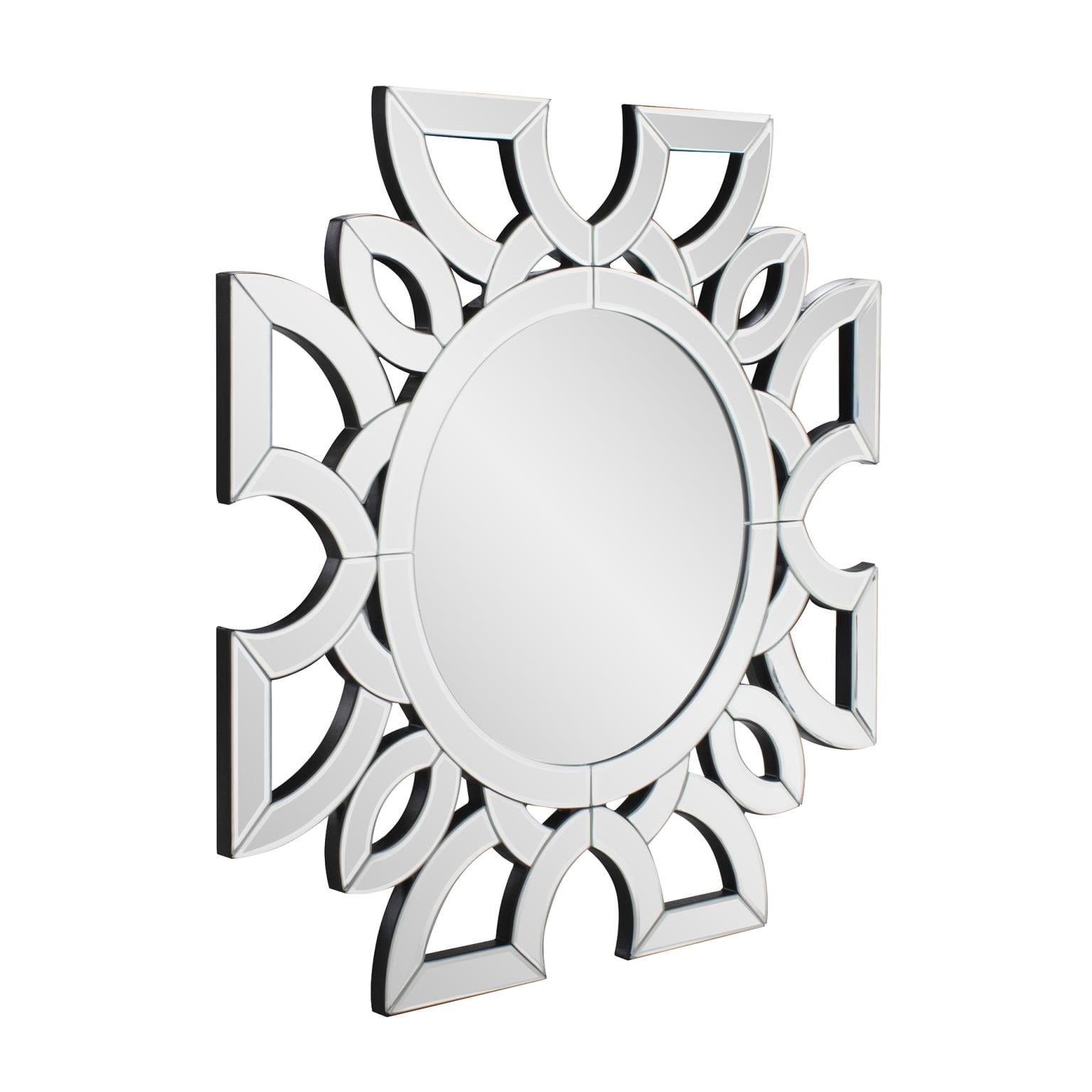 Tyler Dillon Symmetrical Cut Pattern Wall Mirror 19.75"H x 19.75"W