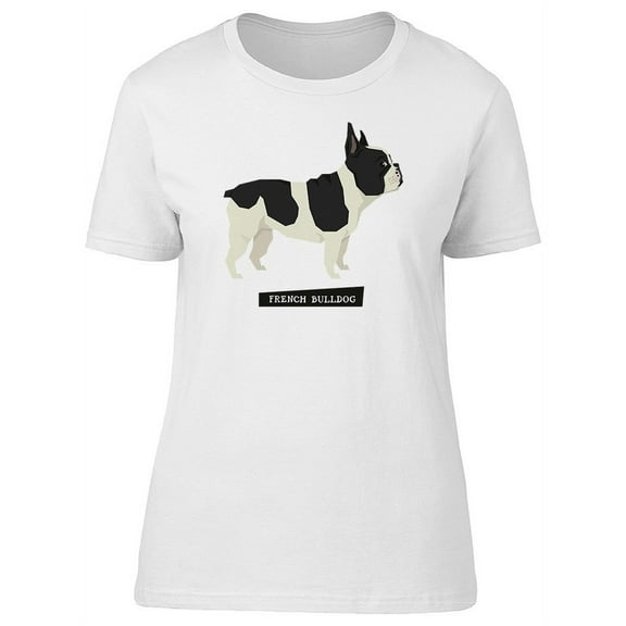 Cute French Bulldog Cartoon T-Shirt Women -Image by Shutterstock, Female Large
