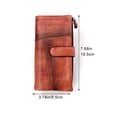 thumbnail image 7 of Leather Long Wallet for Women Vintage Checkbook Wallets with RFID Blocking Card Holder, 7 of 7