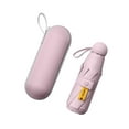 thumbnail image 4 of Parasol de viaje de bolsillo plegable pequeño portátil para exteriores soleados y calientes a prueba de viento Plegable resistente Rosa claro Yinane Cubierta compacta, 4 of 8