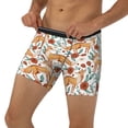 thumbnail image 3 of Xecao Foxes and Floral Harmony Print Boxer Briefs for Men's Stretch Moisture-Wicking Underwear, Mid-Rise Classics breathable fabric, 3 of 7