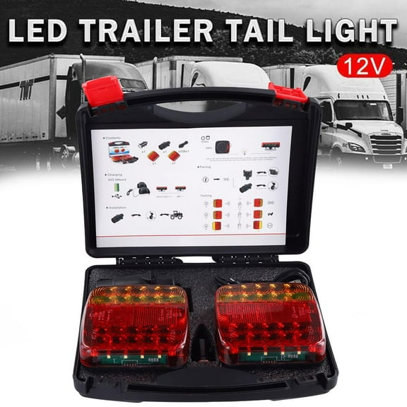 QHUDLV LED Magnetic Trailer Tail Lights,Wireless Kit,Truck RV Accessories
