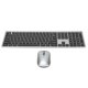thumbnail image 2 of Teclado y mouse inalámbricos 2.4G Teclado de tamaño completo de 108 teclas y mouse ergonómico de alta sensibilidad para Windows para computadora portátil Gris metálico, 2 of 5