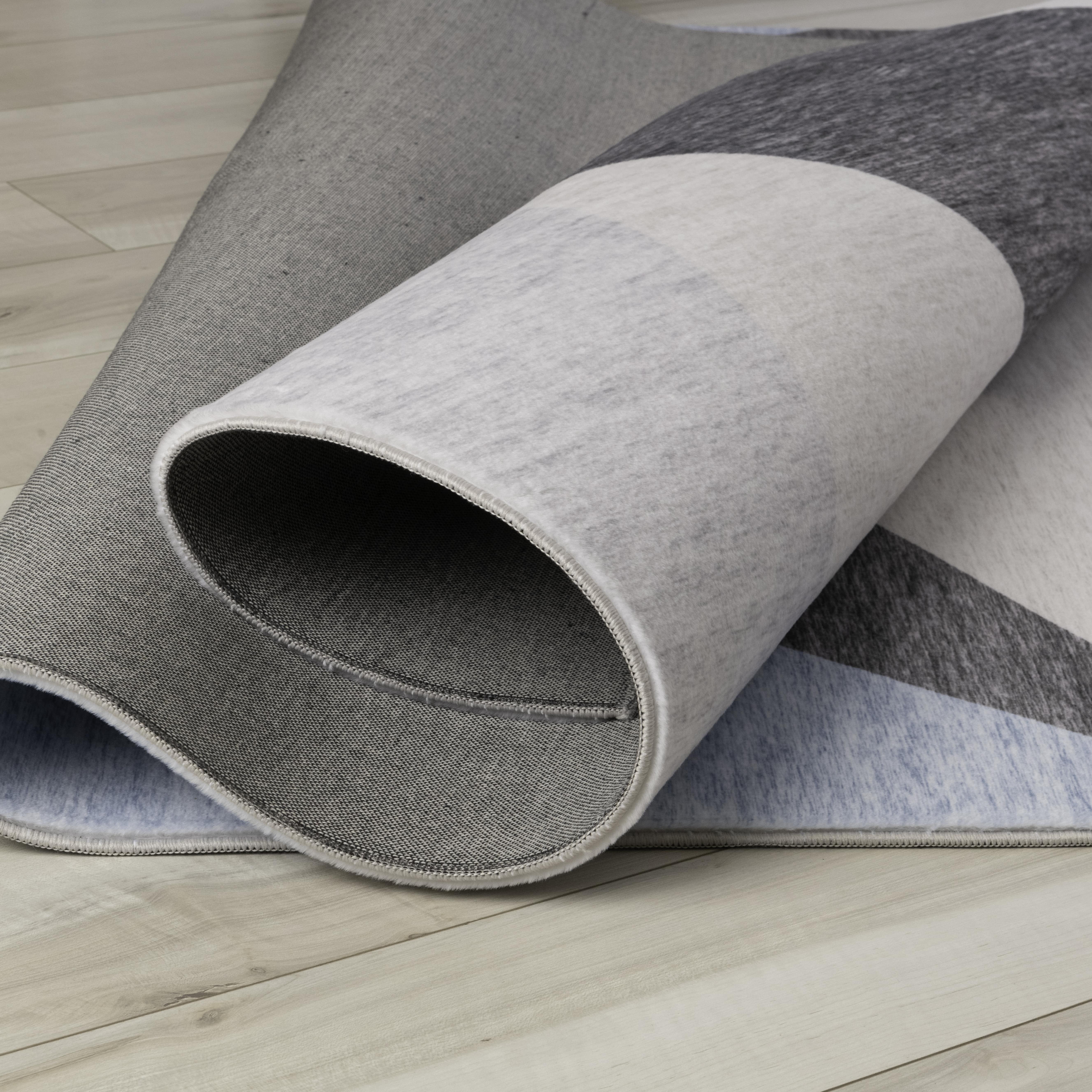 Rug Branch Eclipse Mid-Century Modern Indoor Area Rug, Blue Grey, Abstract - Living Room, Bedroom, Dining Room, and Office