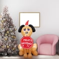 thumbnail image 1 of Inflable Navideño de Perrito con Letrero de Feliz Navidad, 1 of 5